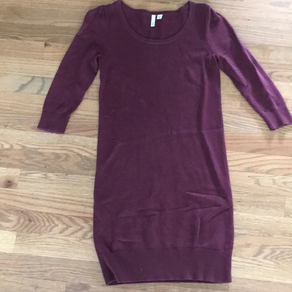 Plum sweater dress